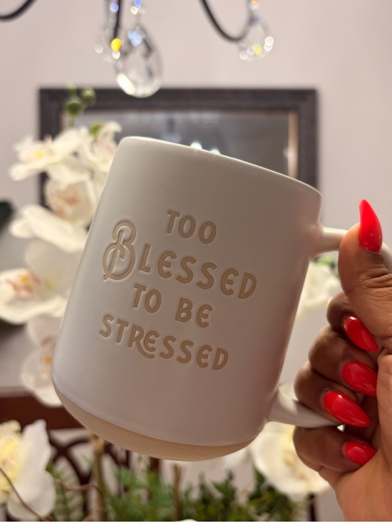 Other - Ceramic Mug - "Too Blessed To Be Stressed"